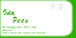 ida pecs business card